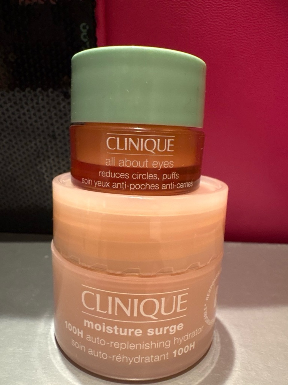 Clinique Eye Cream & Moisture Surge Duo in Mint and Peach